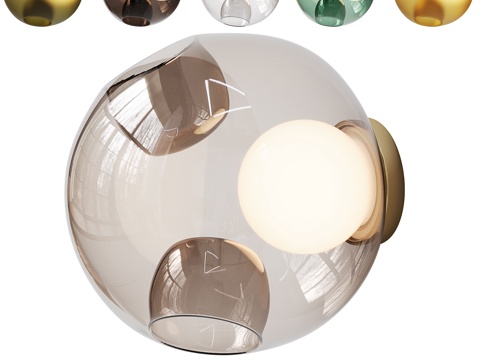  Bocci 28s brass Wall Lamp3d模型 