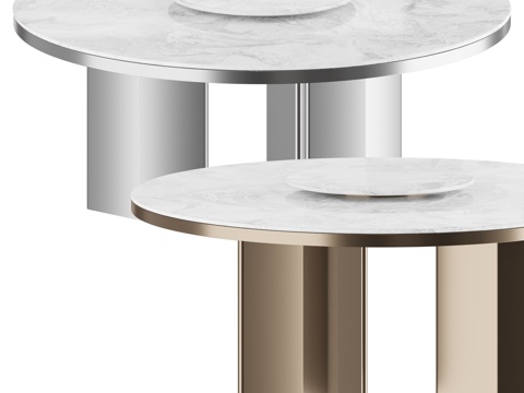  摩根大理石餐桌 - 旋转托盘版米诺蒂3d模型 