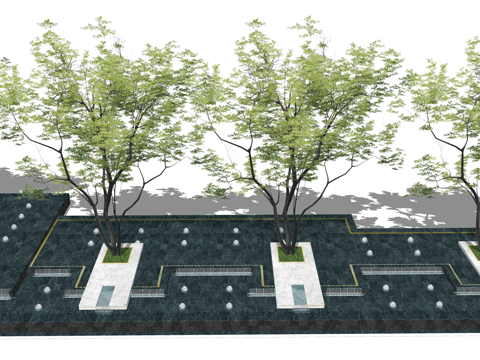 微景观 门 庭院门 室内造景 造景 草坪灯 庭院su模型