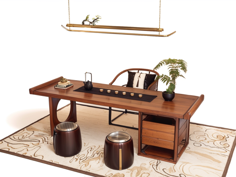 茶桌su模型