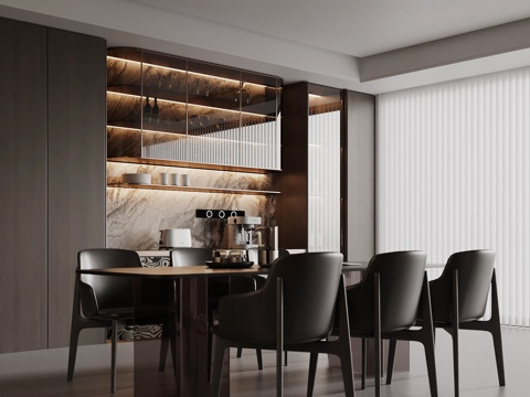  意式餐厅3d模型 