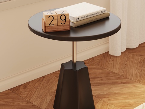  法式复古边几3d模型 