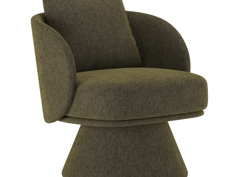  现代意式布艺扶手椅3d模型 