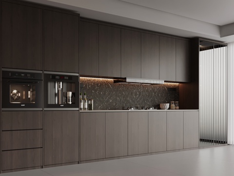  意式备餐柜3d模型 