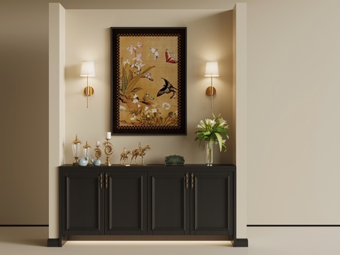  现代法式玄关3d模型 