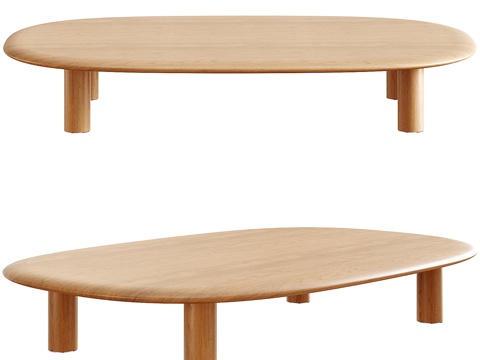  新中式实木茶几3d模型 