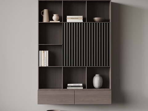  现代意式书柜 置物柜3d模型 