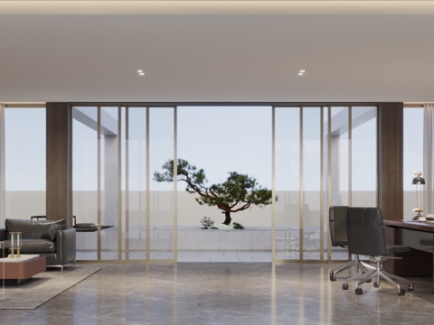  董事长办公室3d模型 