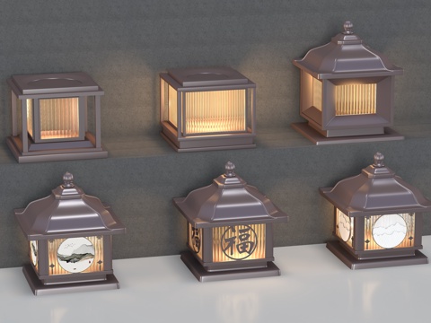 草坪灯 户外灯 景观灯su模型