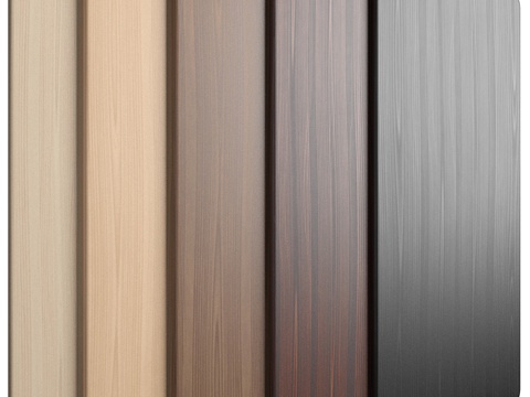  现代意式木纹 木饰面材质3d模型 