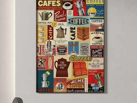  现代，简约，复古，北欧，装饰画3d模型 