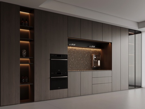 意式酒柜su模型