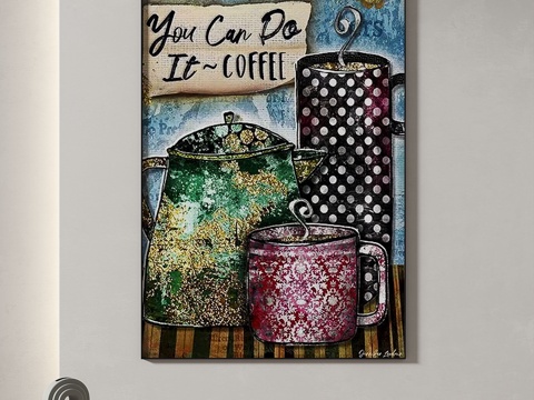  现代，简约，复古，北欧，装饰画3d模型 