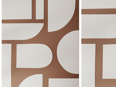  现代奶油风布艺地毯3d模型 