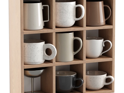  现代餐具 茶杯3d模型 