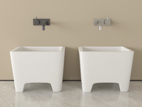 现代拖把池 拖布池 墩布池su模型