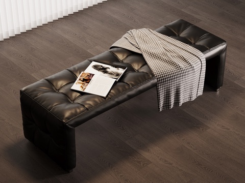  现代意式换鞋凳 床尾凳 沙发凳3d模型 