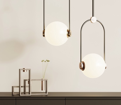  现代意式吊灯 球形吊灯3d模型 