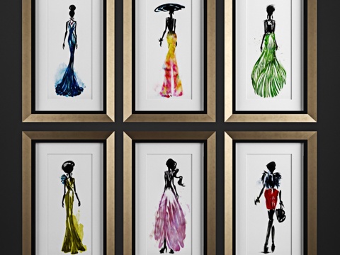  画作套装3d模型 