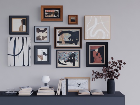 陈设饰品 挂画 工装 室内小品 小品 陈设 挂件su模型