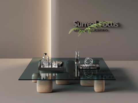 意式茶几su模型