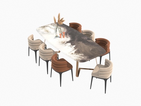  现代沙发组合3d模型 