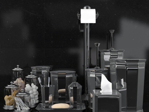  现代洗漱用品 洗漱用品3d模型 