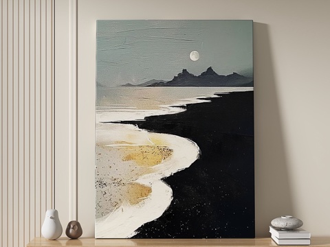  现代，轻奢，侘寂，肌理，装饰画3d模型 