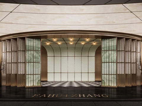  CCD意式酒店大厅3d模型 