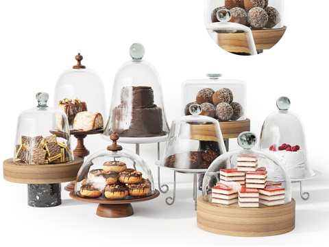  糕点店 甜点3d模型 