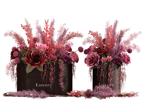  现代植物盆栽3d模型 