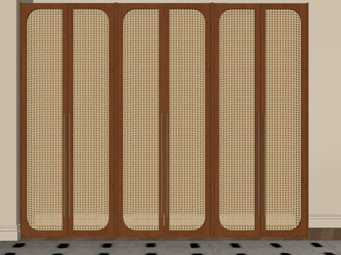 中古风衣柜su模型