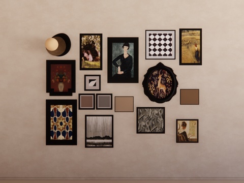 挂件 家装 陈设饰品 景观 小品 摆件 挂画 摆设su模型