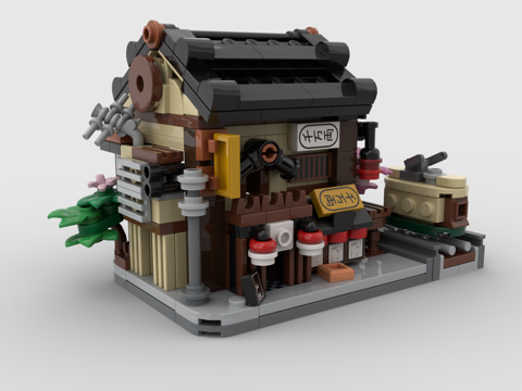  乐高 LEGO 玩具 积木 日式餐厅 日料店 店铺 商铺3d模型 