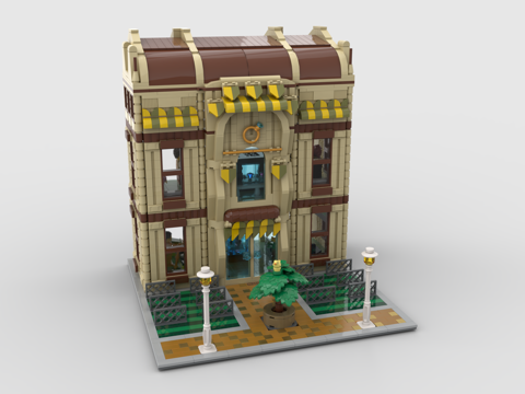  乐高 LEGO 玩具 积木 建筑 别墅 商铺 房子3d模型 