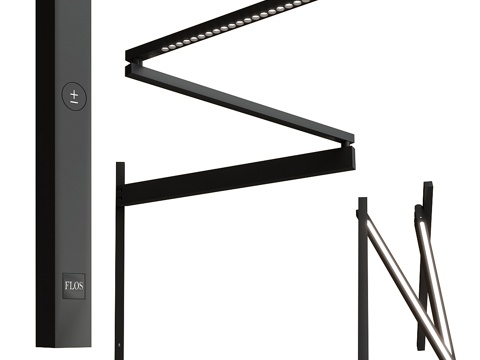  现代极简长条金属装饰壁灯3d模型 