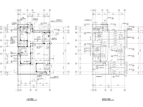 单层民宿建筑施工图cad施工图
