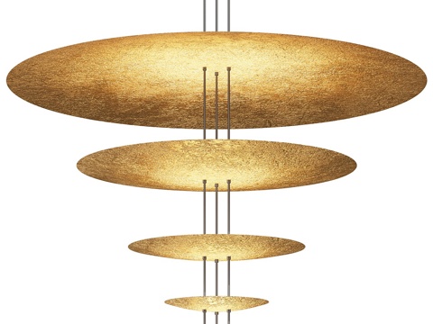  新中式轻奢金属装饰吊灯3d模型 