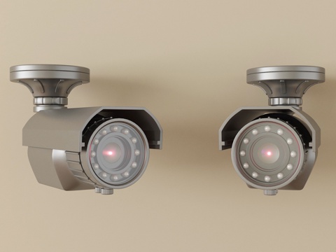 现代摄像头 智能安防监控设备su模型