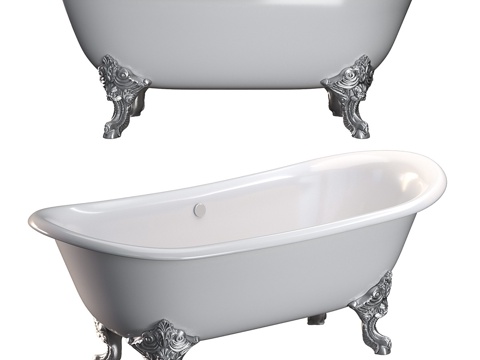  法式浴缸3d模型 