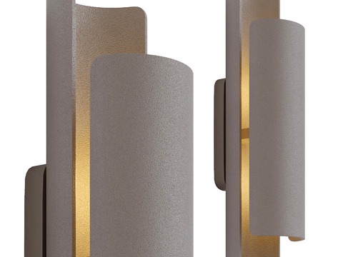  现代侘寂金属装饰壁灯3d模型 