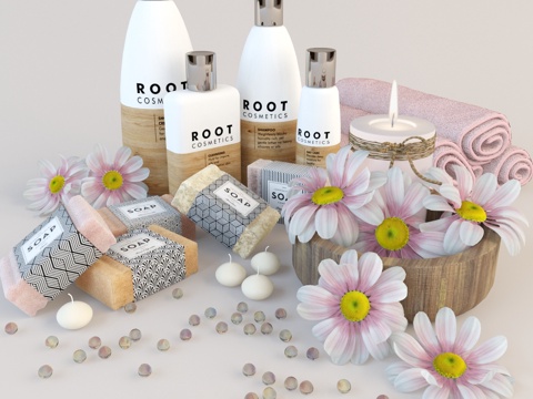  现代洗浴用品 洗浴用品3d模型 