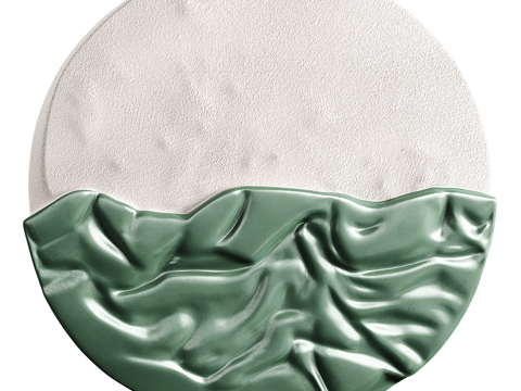  现代轻奢圆形艺术挂饰 墙饰3d模型 