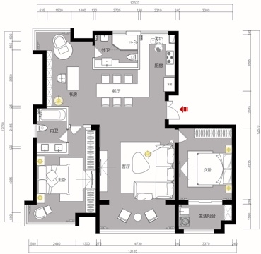  轻奢大平层 样板间 最新全套施工图 效果图合集cad施工图 