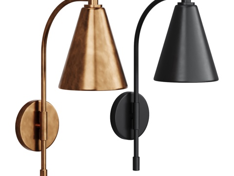  Lisse金属壁灯3d模型 