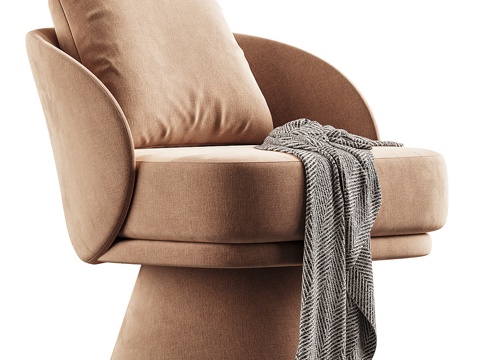  现代布艺扶手椅3d模型 