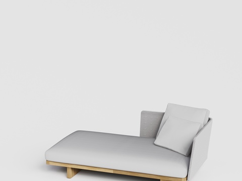  paolalenti 庭院花园 户外露台 三人柚木沙发组合3d模型 