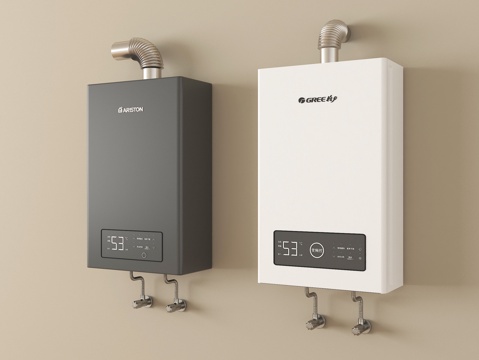 现代热水器 燃气热水器su模型