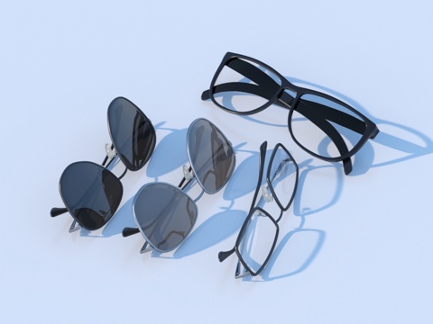  眼镜 墨镜 老花镜3d模型 