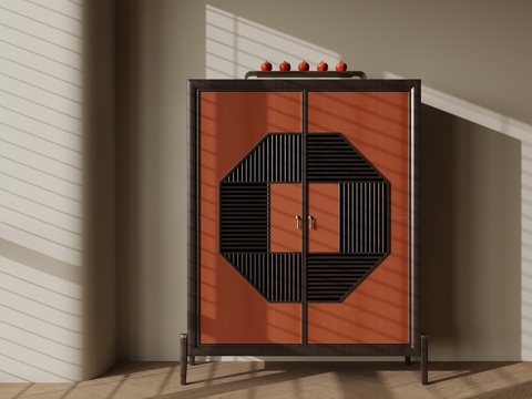  新中式斗柜 装饰柜3d模型 